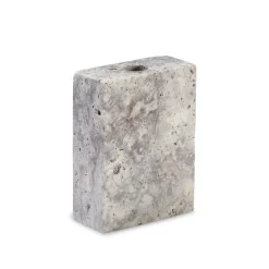 Wabi Sabi Nordic Lysestager>Epode Lysestage (1) Travertin Silver