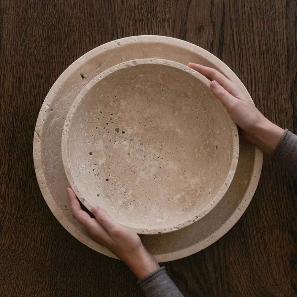 Wabi Sabi Nordic Andet Boligtilbehør>Hyben Skål Travertin Medium