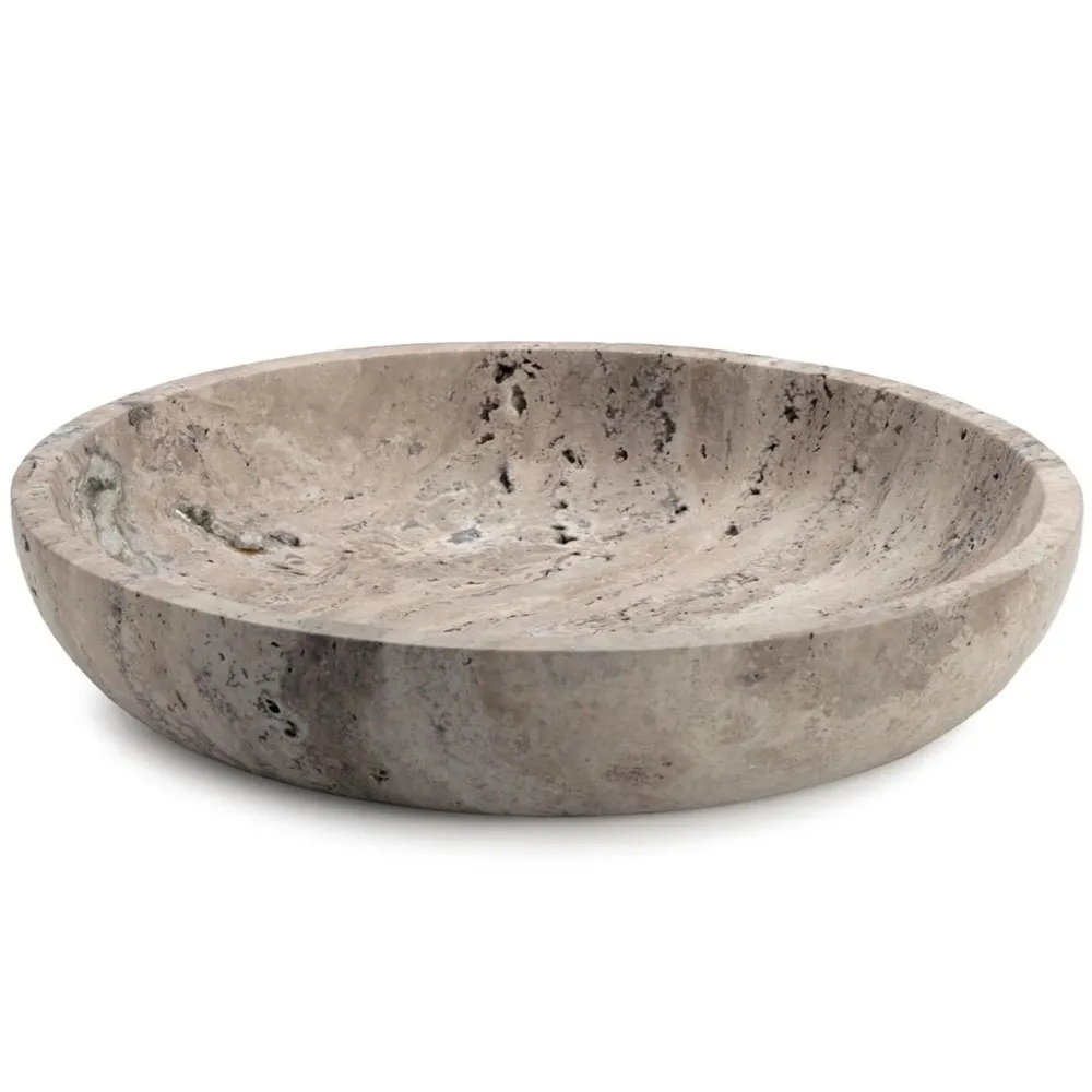 Wabi Sabi Nordic Andet Boligtilbehør>Hyben Skål Travertin Silver Small