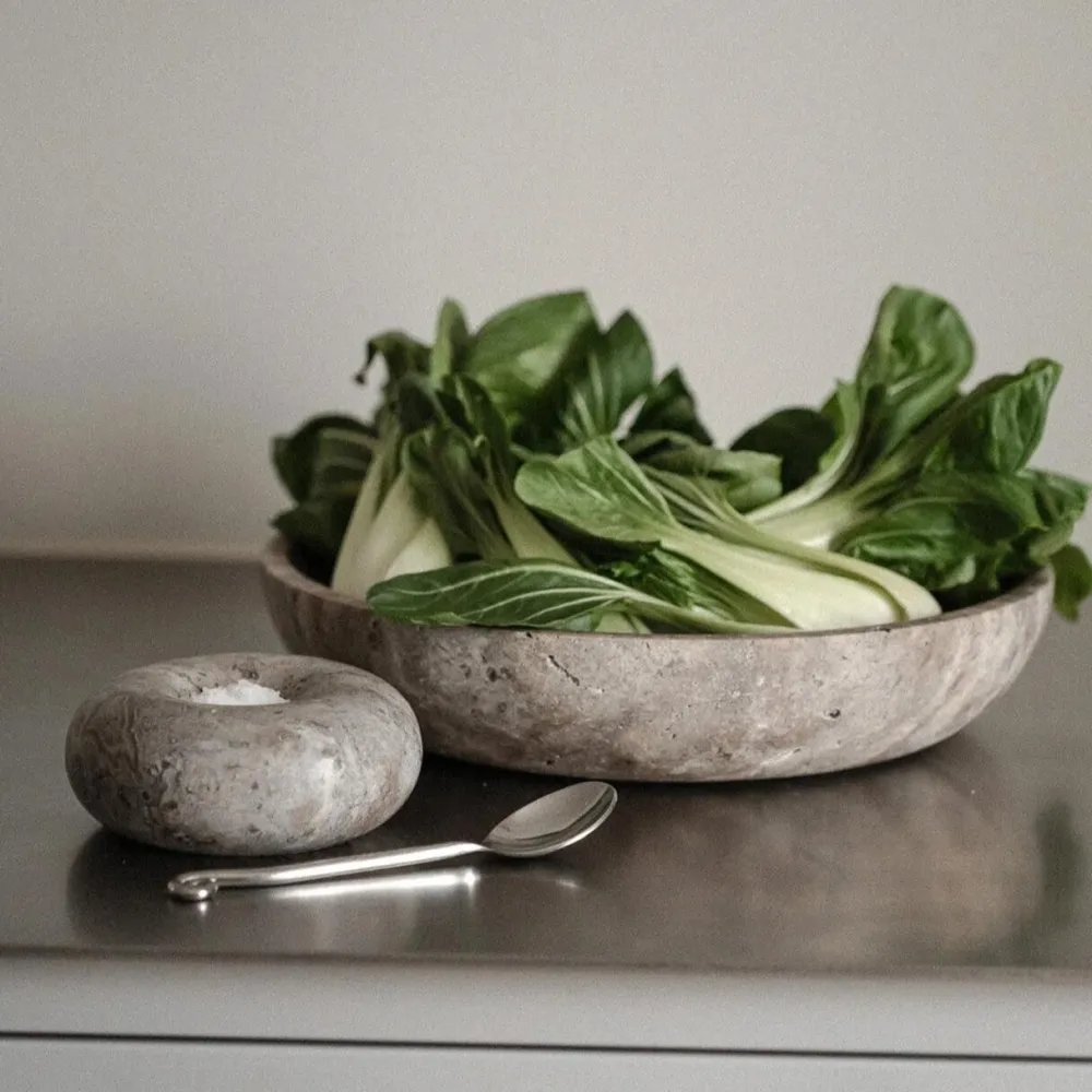 Wabi Sabi Nordic Andet Boligtilbehør>Hyben Skål Travertin Silver Small