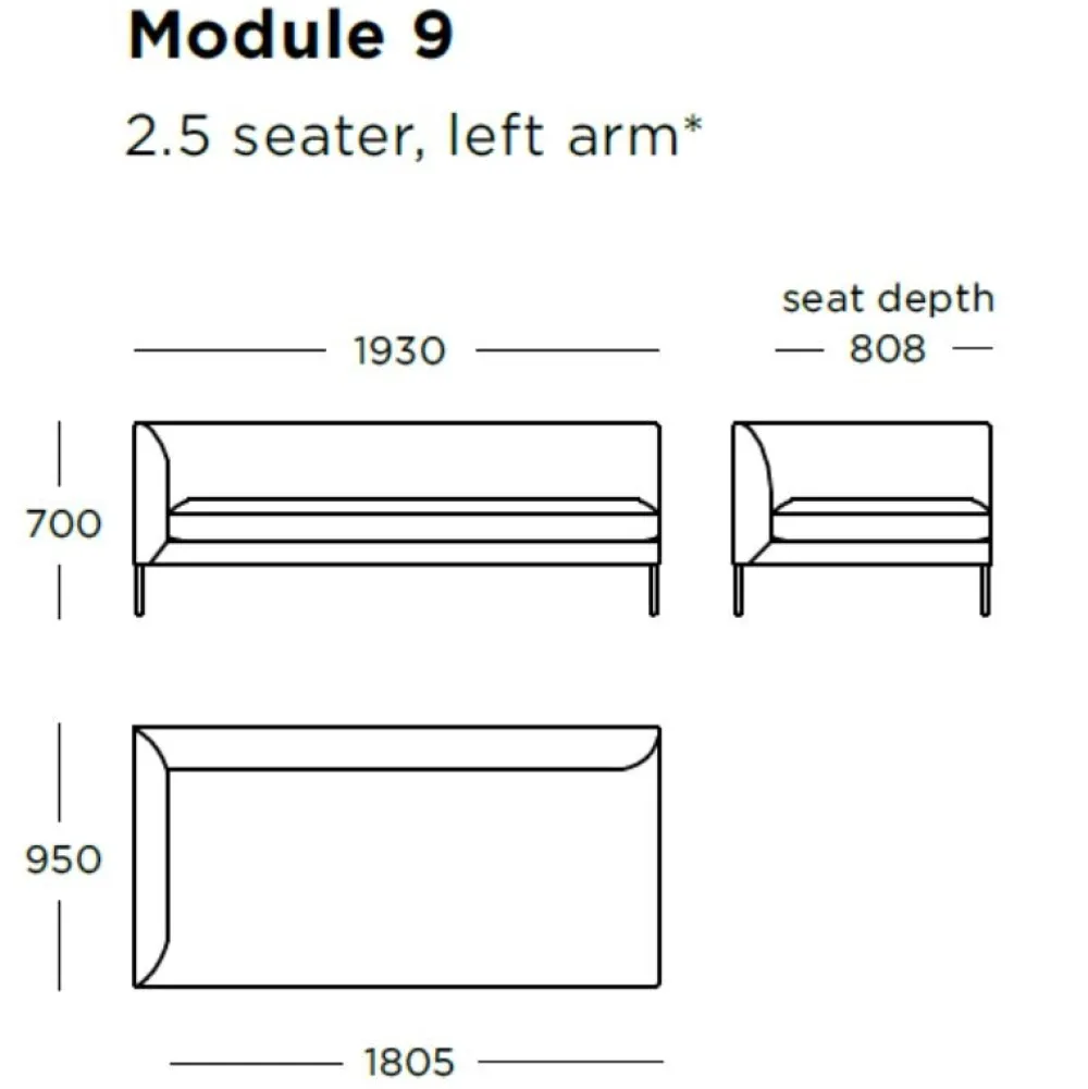Wendelbo Sofaer|Stue>Blade Sofa Sasso col. 10