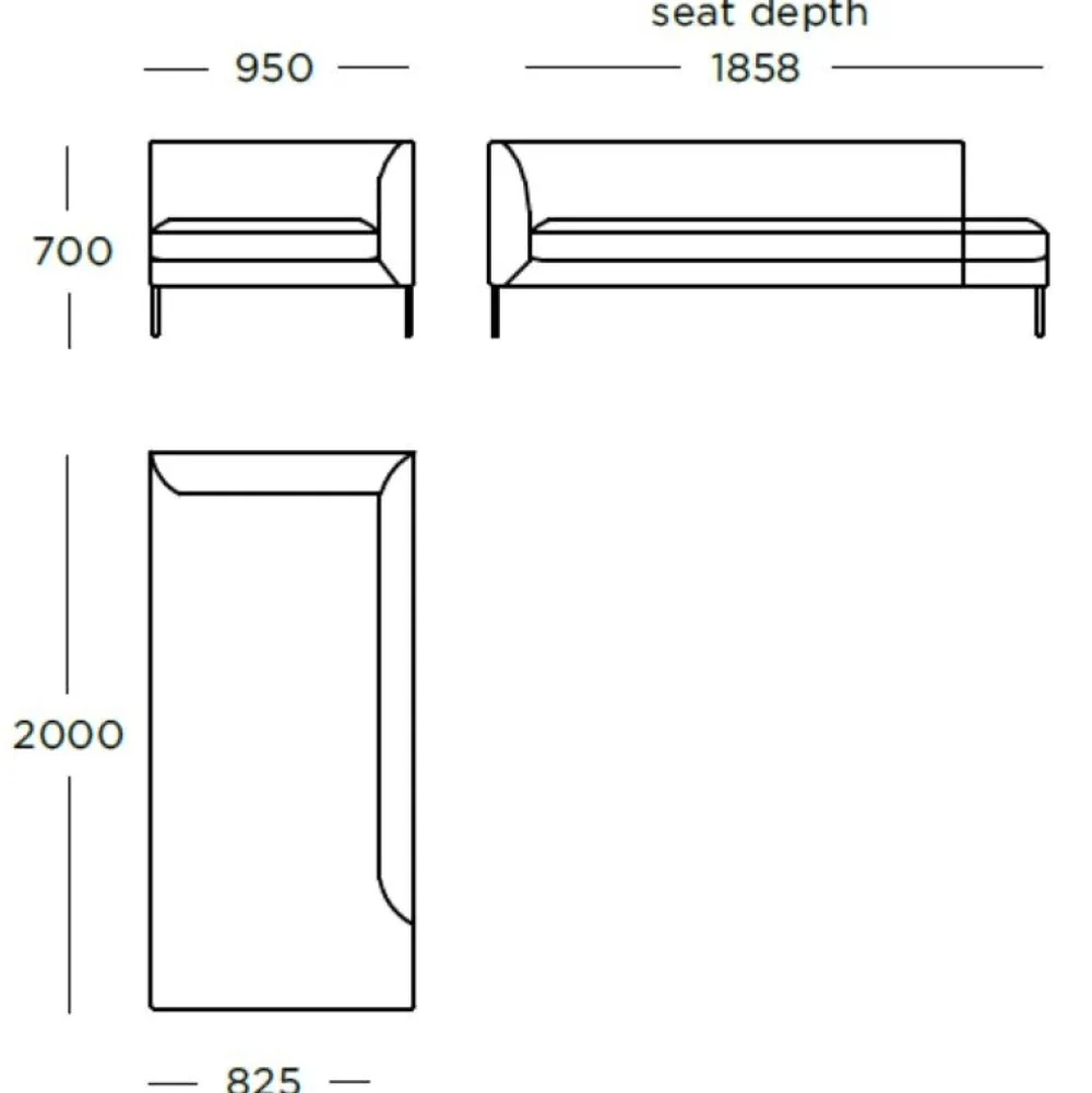 Wendelbo Sofaer|Stue>Blade Sofa Sasso col. 10