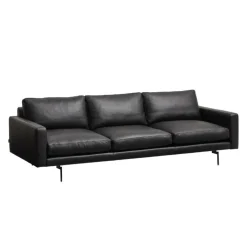 Wendelbo Sofaer|Stue>Edge V1 3-Pers. Sofa Sort Faith Læder