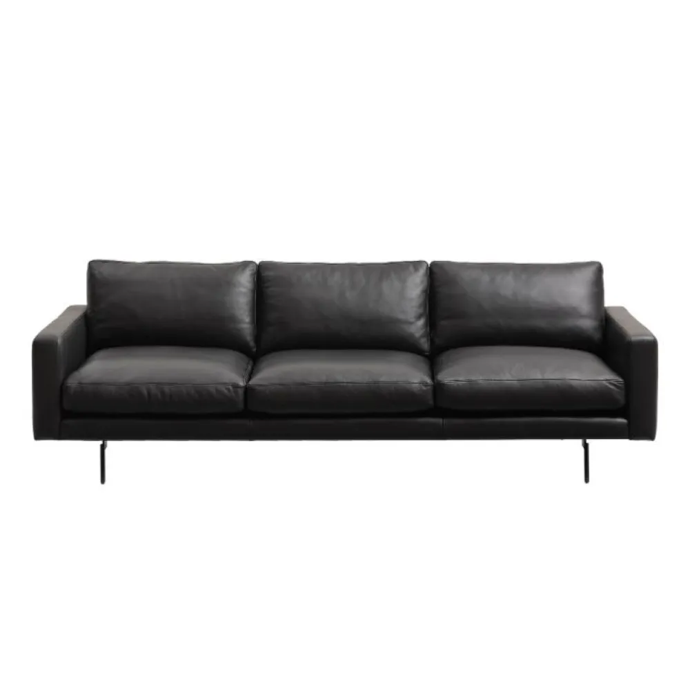 Wendelbo Sofaer|Stue>Edge V1 3-Pers. Sofa Sort Faith Læder