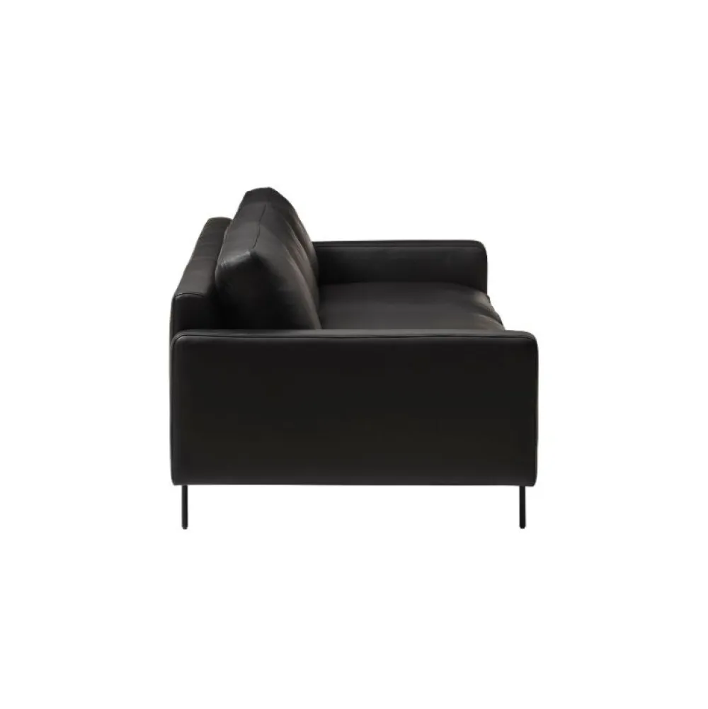 Wendelbo Sofaer|Stue>Edge V1 3-Pers. Sofa Sort Faith Læder