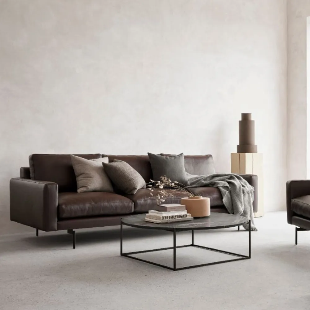 Wendelbo Sofaer|Stue>Edge V1 3-Pers. Sofa Brun Faith Læder