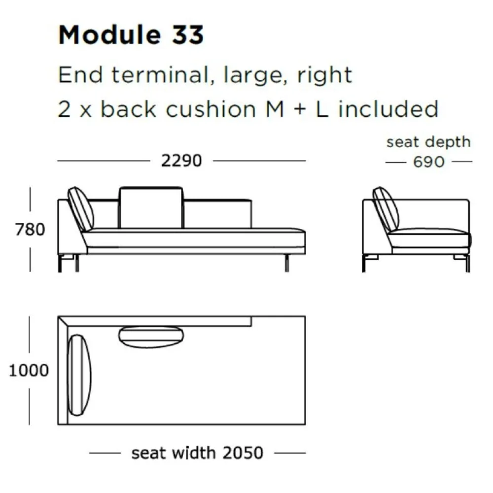 Wendelbo Sofaer|Stue>Edge V2 Sofa Højrevendt Soft 03