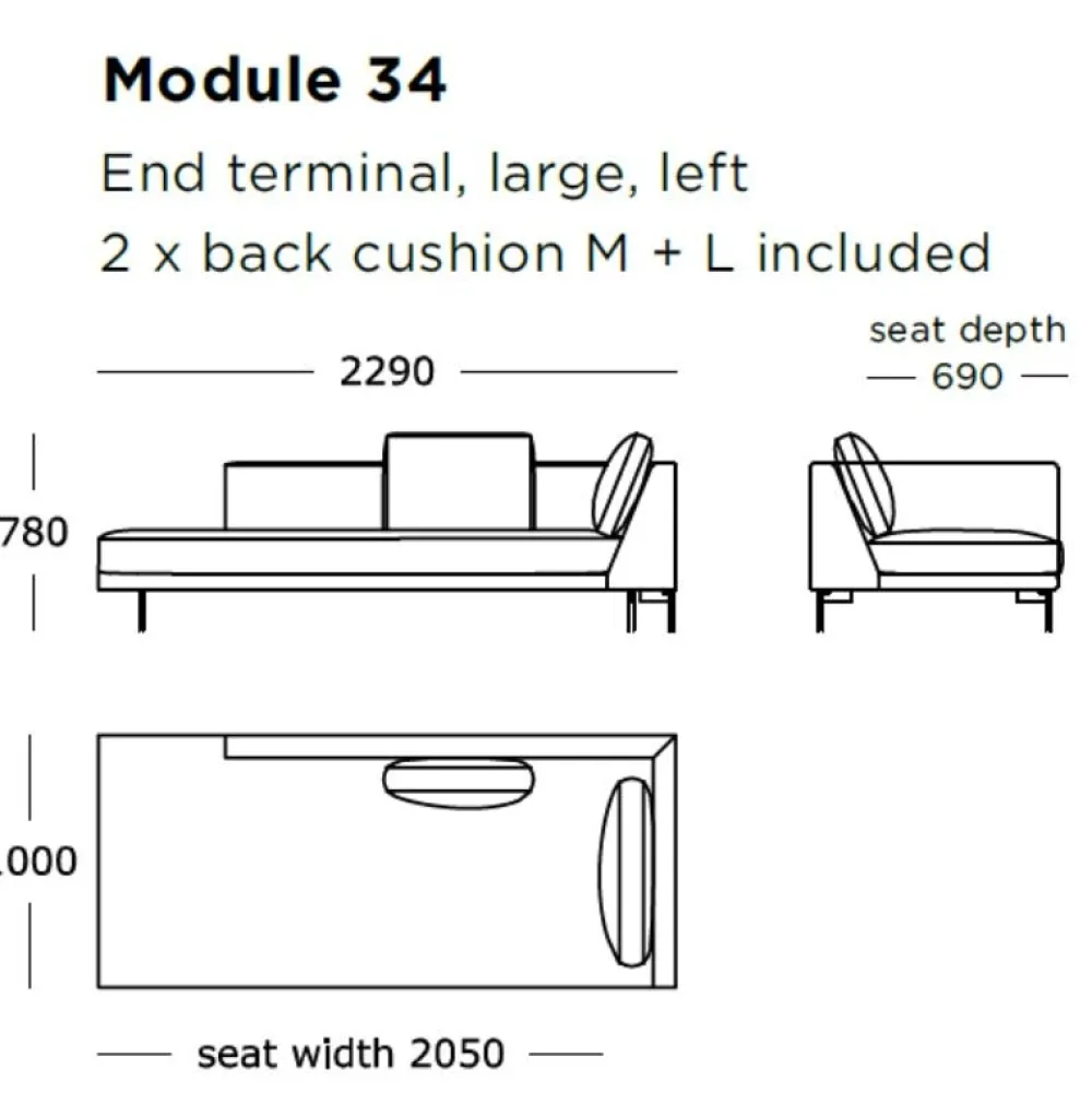 Wendelbo Sofaer|Stue>Edge V2 Sofa Venstrevendt Soft 02