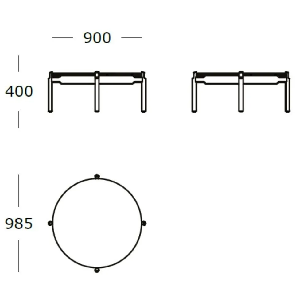 Wendelbo Borde|Stue>Notch Round Medium Sofabord