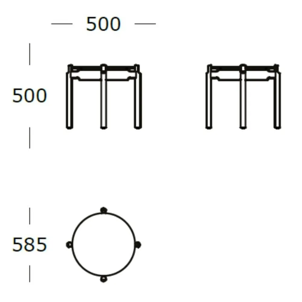 Wendelbo Borde|Stue>Notch Round Small Sofabord