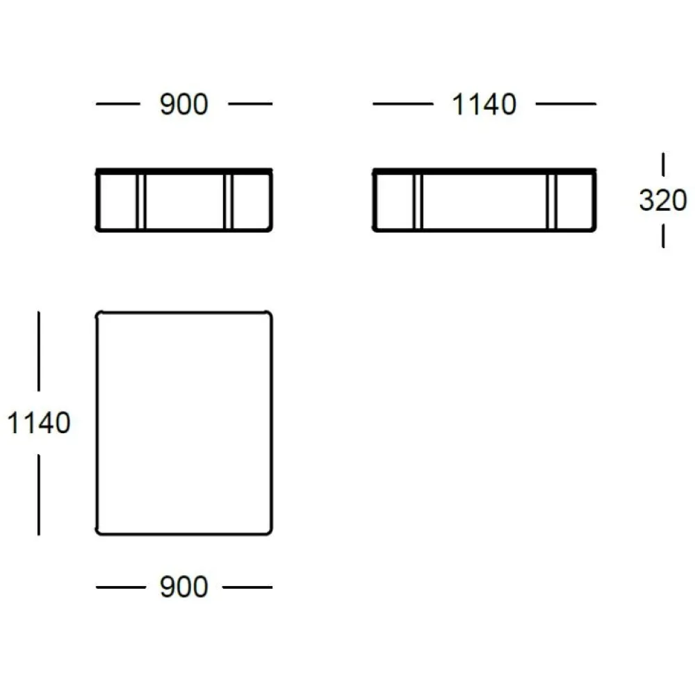 Wendelbo Borde|Stue>Root Rectangle Sofabord