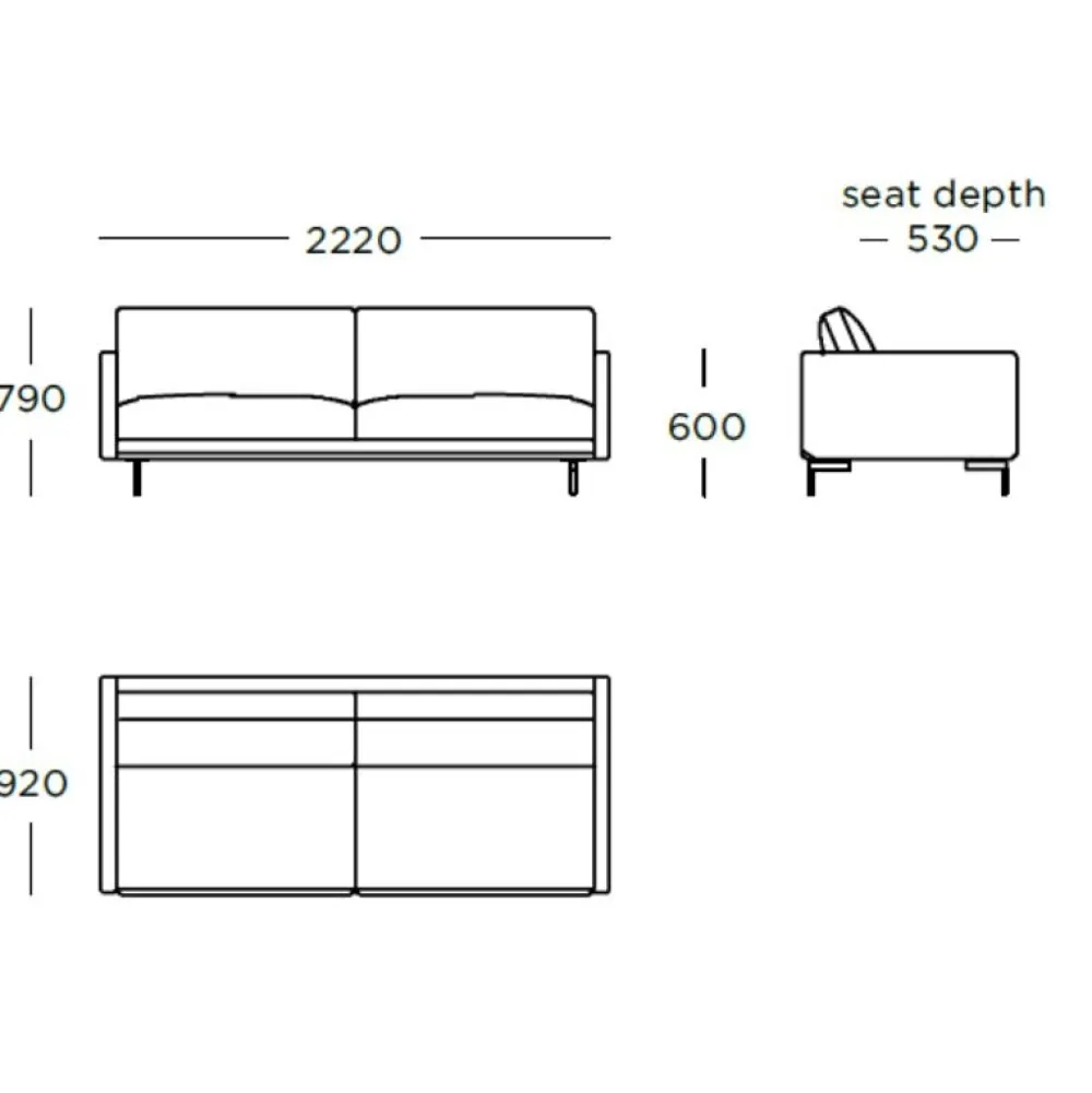 Wendelbo Sofaer|Stue>Trace 3-pers. Sofa
